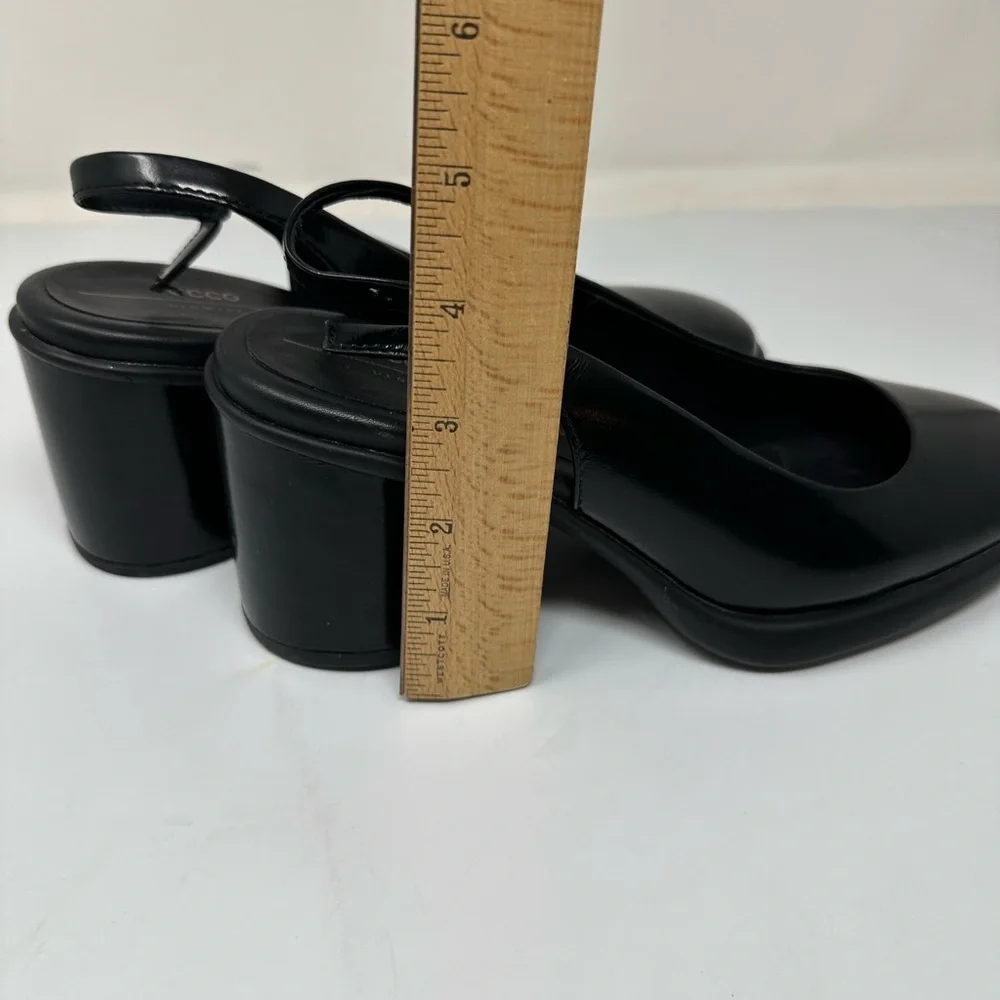 ECCO Womens Sculpted 55 Luxe Black Slingback Size 6-6.5